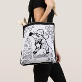Vrolijk kerstfeest Nieuwjaar Symbool Mouse Cartoon Tote Bag (Dichtbij)