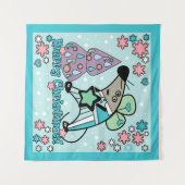 Vrolijk kerstfeest Nieuwjaar Symbool Mouse Cartoon Wandkleed (Voorkant (horizontaal))