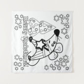 Vrolijk kerstfeest Nieuwjaar Symbool Mouse Cartoon Wandkleed (Voorkant (horizontaal))