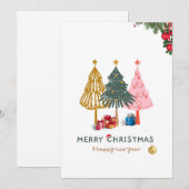 Vrolijk Kerstfeest & Nieuwjaar wenskaart Feestdagenkaart (Voorkant / Achterkant)