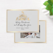 Vrolijk kerstfeest, nieuwjaarnaam Aangepaste foto Visitekaartje (Bureau)