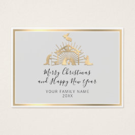 Vrolijk kerstfeest, nieuwjaarnaam Aangepaste foto Visitekaartje