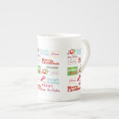 Vrolijk kerstfeest, Noel Joy Porselein Kop (Voorkant rechts)