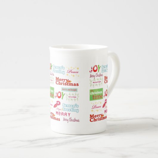 Vrolijk kerstfeest, Noel Joy Porselein Kop (Voorkant rechts)