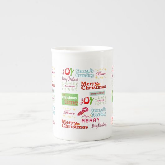 Vrolijk kerstfeest, Noel Joy Porselein Kop (Voorkant)