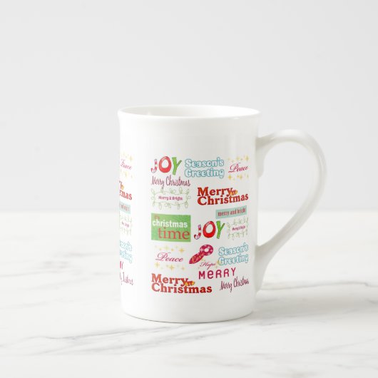 Vrolijk kerstfeest, Noel Joy Porselein Kop (Rechts)