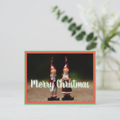 Vrolijk kerstfeest noordpool elves na kruising briefkaart (Staand voorkant)