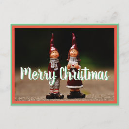 Vrolijk kerstfeest noordpool elves na kruising briefkaart