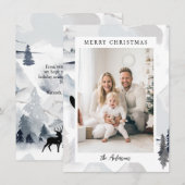 vrolijk kerstfeest! Noordse, eenvoudige foto Feestdagenkaart (Voorkant / Achterkant)