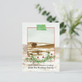 Vrolijk kerstfeest North Dakota Great Plains Winte Feestdagenkaart (Staand voorkant)