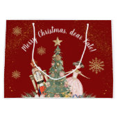 Vrolijk kerstfeest Notenkraker Deep Red Groot Cadeauzakje (Voorkant)