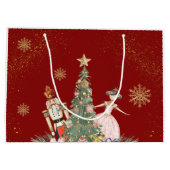 Vrolijk kerstfeest Notenkraker Deep Red Groot Cadeauzakje (Achterkant)