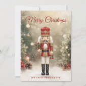 Vrolijk Kerstfeest Notenkraker Familie Vakantie Ka Feestdagenkaart (Voorkant)