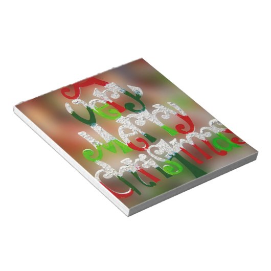 vrolijk kerstfeest notitieblok (Schuin)