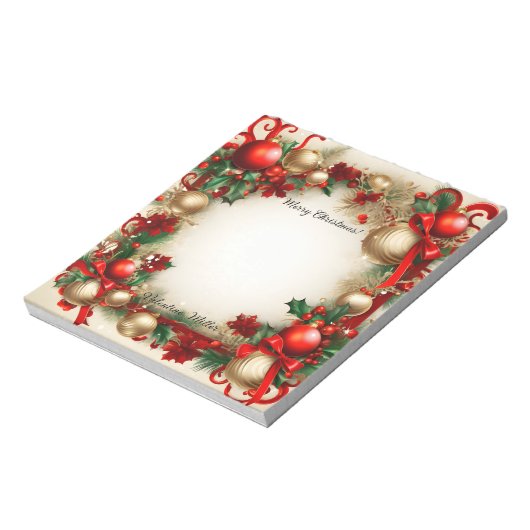 Vrolijk kerstfeest notitieblok (Linkerzijde)