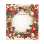 Vrolijk kerstfeest notitieblok (Voorkant)