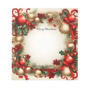 Vrolijk kerstfeest notitieblok