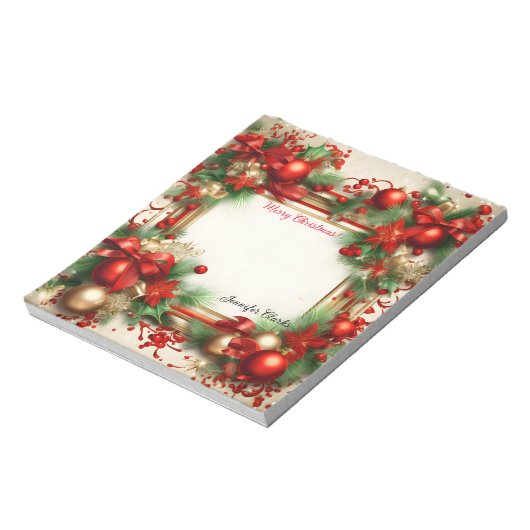 Vrolijk kerstfeest notitieblok (Linkerzijde)