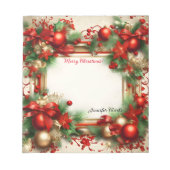 Vrolijk kerstfeest notitieblok (Voorkant)