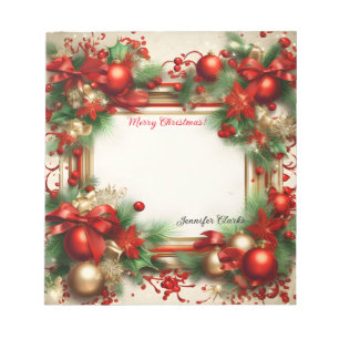 Vrolijk kerstfeest notitieblok