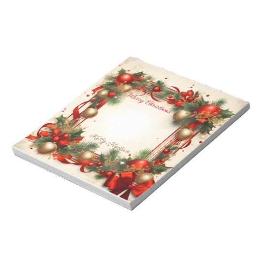 Vrolijk kerstfeest notitieblok (Linkerzijde)