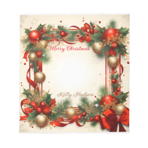 Vrolijk kerstfeest notitieblok