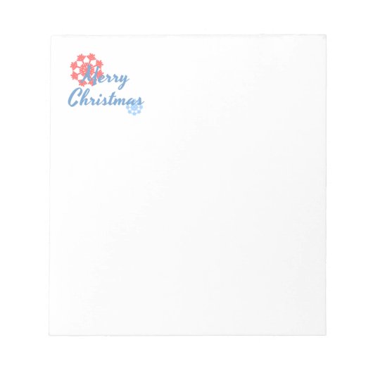 Vrolijk kerstfeest notitieblok (Voorkant)