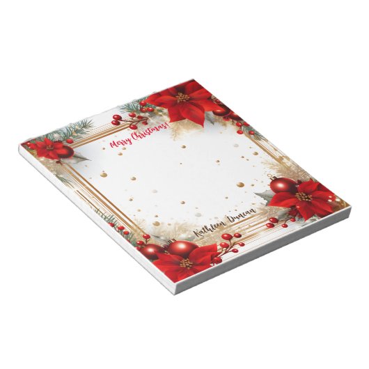 Vrolijk kerstfeest notitieblok (Schuin)