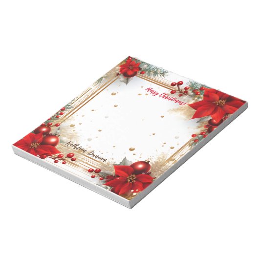 Vrolijk kerstfeest notitieblok (Linkerzijde)