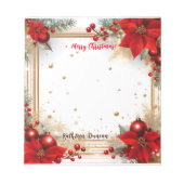 Vrolijk kerstfeest notitieblok (Voorkant)