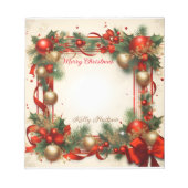 Vrolijk kerstfeest notitieblok (Voorkant)