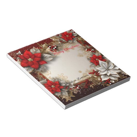 Vrolijk kerstfeest notitieblok (Schuin)