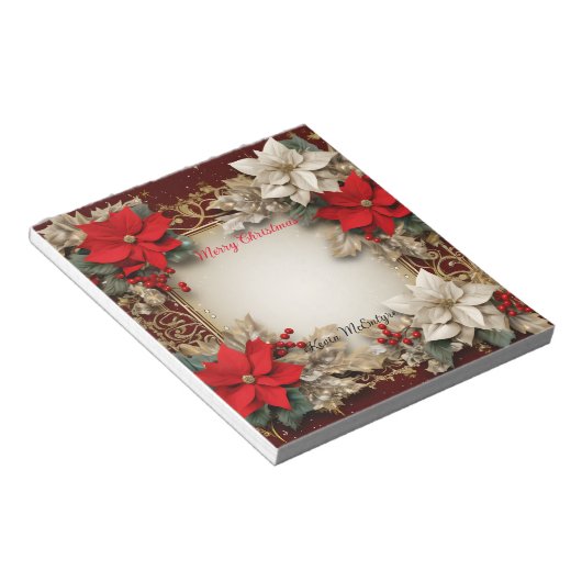 Vrolijk kerstfeest notitieblok (Schuin)