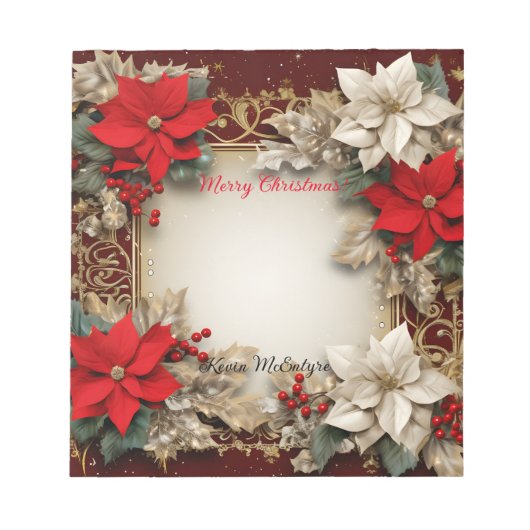 Vrolijk kerstfeest notitieblok (Voorkant)