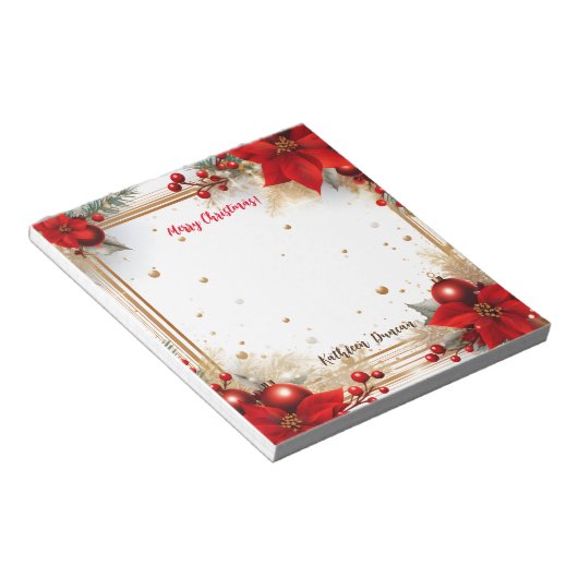 Vrolijk kerstfeest notitieblok (Schuin)