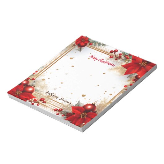 Vrolijk kerstfeest notitieblok (Linkerzijde)