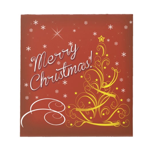 Vrolijk kerstfeest notitieblok (Voorkant)