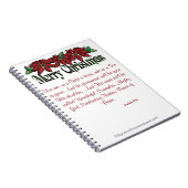 Vrolijk kerstfeest notitieboek (Rechterzijde)