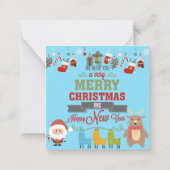 Vrolijk kerstfeest notitiekaartje (Achterkant)