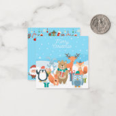 Vrolijk kerstfeest notitiekaartje (Voorkant / Achterkant in situ)