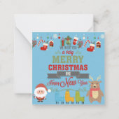 Vrolijk kerstfeest notitiekaartje (Achterkant)