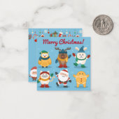 Vrolijk kerstfeest notitiekaartje (Voorkant / Achterkant in situ)