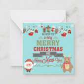 Vrolijk kerstfeest notitiekaartje (Achterkant)