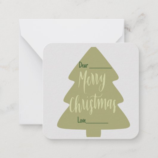 Vrolijk kerstfeest notitiekaartje (Achterkant)