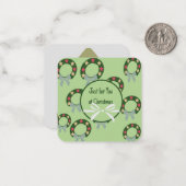 Vrolijk kerstfeest notitiekaartje (Voorkant / Achterkant in situ)