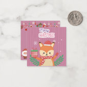 Vrolijk kerstfeest notitiekaartje (Voorkant / Achterkant in situ)