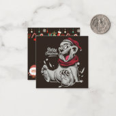 Vrolijk kerstfeest notitiekaartje (Voorkant / Achterkant in situ)