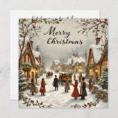 Vrolijk kerstfeest  notitiekaartje (Voorkant / Achterkant)