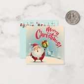 Vrolijk kerstfeest notitiekaartje (Voorkant / Achterkant in situ)