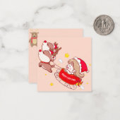 Vrolijk kerstfeest notitiekaartje (Voorkant / Achterkant in situ)